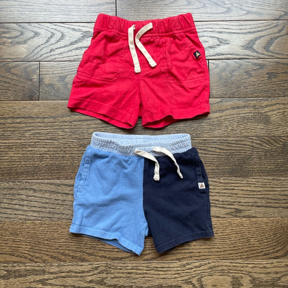 babyGap Cotton Pull On Shorts | Red & Blue | Size 18-24